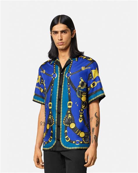 versace silk shirt l|Versace silk shirt women's.